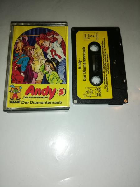 Andy der Meisterdetektiv Folge 5 Der Diamantenraub 5-fach Silber geschraubt Schwarz mit Gelben Aufkleber 2868