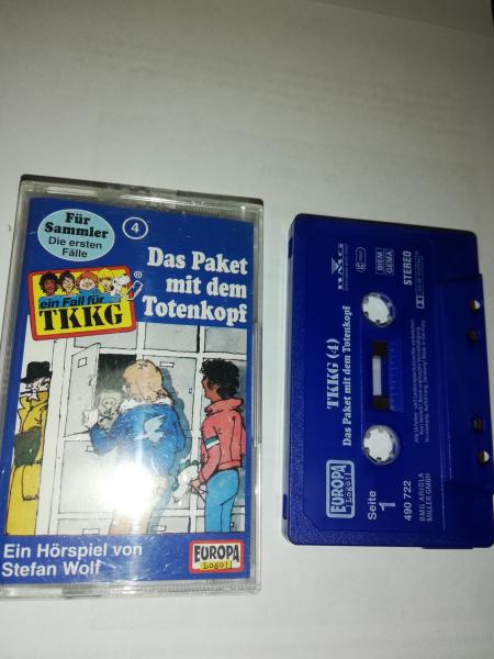 TKKG Folge 4 Das Paket mit dem Totenkopf Blau LOGO Sammler 490722PC209