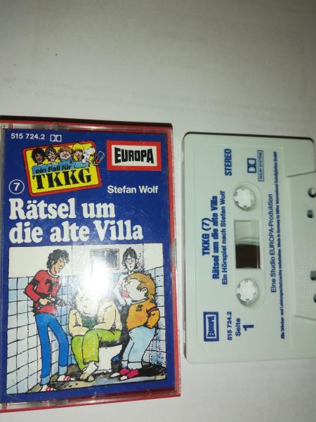 TKKG Folge 7 Rätsel um die alte  Villa Weiß Blau 515724.2 Europa(Großes Fenster)