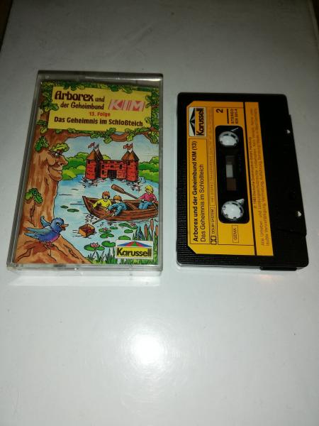 Arborex und der Geheimbund Kim Folge 13 Das Geheimnis im Schloßteich  Schwarz mit Gelben Aufkleber 829001-4