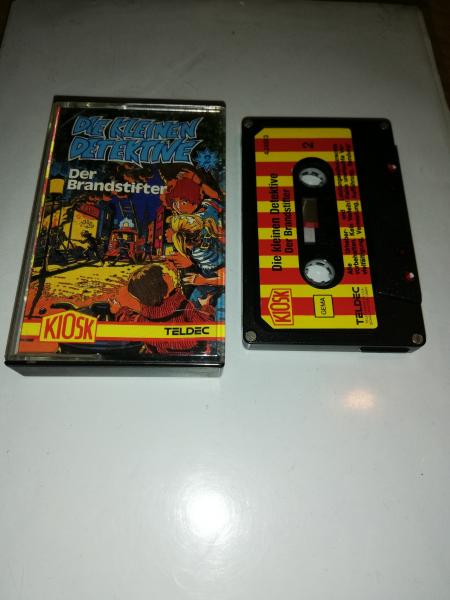 Die kleinen Detektive Folge 2 Der Brandstifter 4-fach Silber geschraubt Schwarz mit Rot Gelben Aufkleber 4.24563 CD Teldec