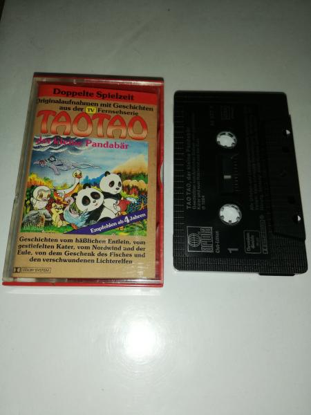 Tao Tao der kleine Pandabär Doppelte Spielzeit Schwarz mit Weißen Druck 45377.9 Club Edition