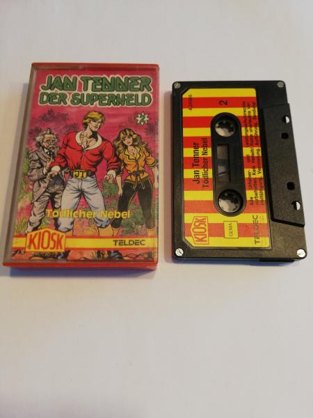 Jan Tenner der Superheld Folge 2 Tödlicher Nebel 4-fach Silber geschraubt Schwarz mit Rot Gelben Aufkleber Comic Cover