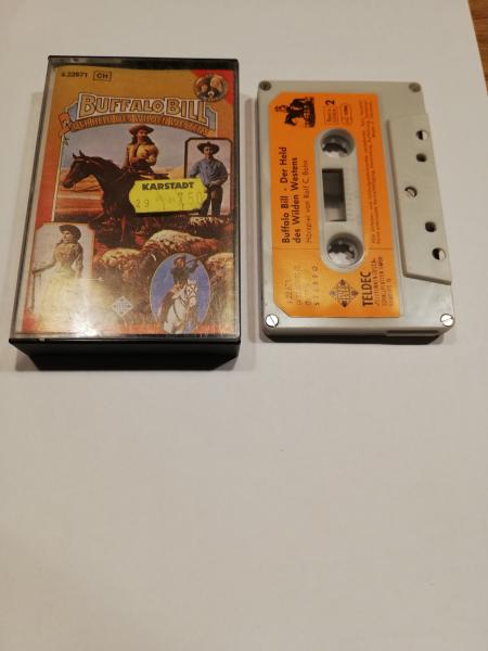 Buffalo Bill Der Held des Wilden Westens 4-fach Silber geschraubt Grau mit Orangen Aufkleber 4.22671 CH Decca