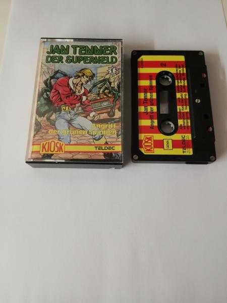 Jan Tenner der Superheld Folge 1 Angriff der grünen Spinnen 5-fach Silber geschraubt Schwarz mit Rot Gelben Aufkleber Comic Cover