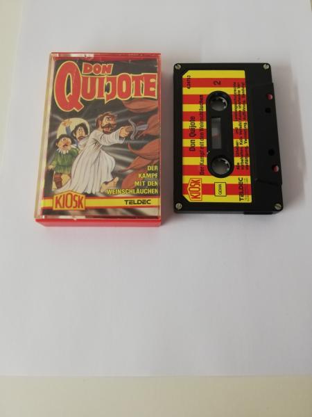 Don Quijote Der Kampf mit den Weinschläuchen 4-fach Silber geschraubt Schwarz mit Rot-Gelben Aufkleber 4.24753 CD Kiosk Teldec