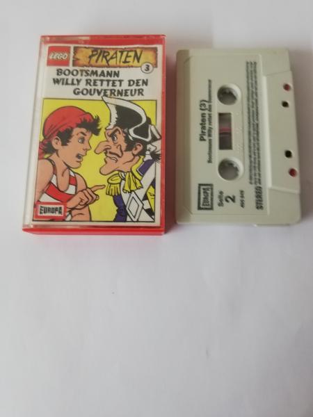 Lego Piraten Folge 3 Bootsmann Willy rettet den Gouverneur Grau mit Schwarzen Druck 495845-215