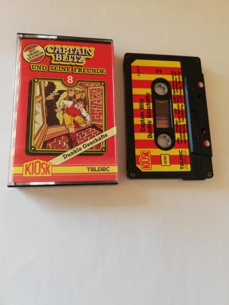 Captain Blitz Folge 8 Dunkle Geschäfte 5-fach Schwarz geschraubt Schwarz mit Rot Gelben Aufkleber 4.25711 CD Teldec