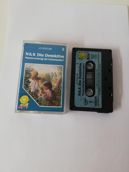 N&K Die Detektive Folge 2 Warum schweigt der Schatzsucher? 5-fach Schwarz geschraubt Schwarz mit Blauen Aufkleber 5017 Schneiderton