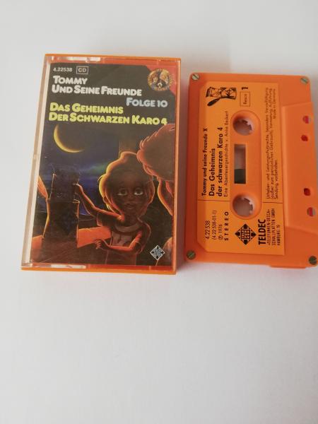 Tommy und seine Freunde Folge 10 Das Geheimnis der schwarzen Karo 4 4-fach Silber geschraubt Orange mit Orangen Aufkleber 4.22538 CD Telefunken