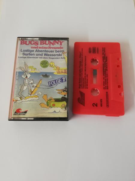 Bugs Bunny Folge 7 Lustige Abenteuer beim Surfen und Wasserski Rot mit Schwarzen Druck 495079-211