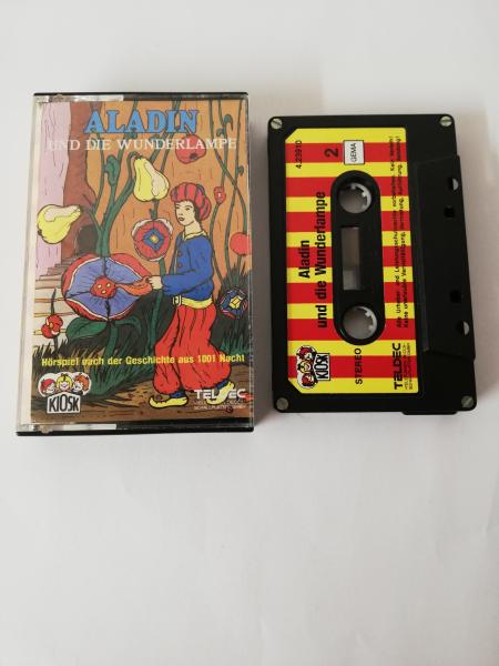 Aladin und die Wunderlampe 4-fach Silber geschraubt Schwarz mit Rot-Gelben Aufkleber 4.23910 CD Kiosk Teldec
