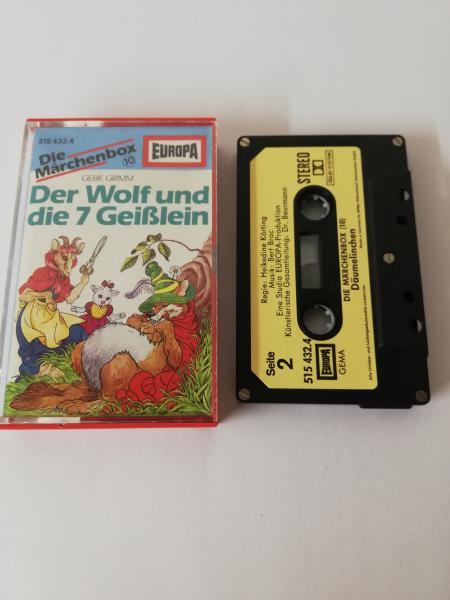 Die Märchenbox Folge 10 Der Wolf und die 7 Geißlein/Däumelinchen 5-fach Silber geschraubt Schwarz mit Beigen Aufkleber 515432.4