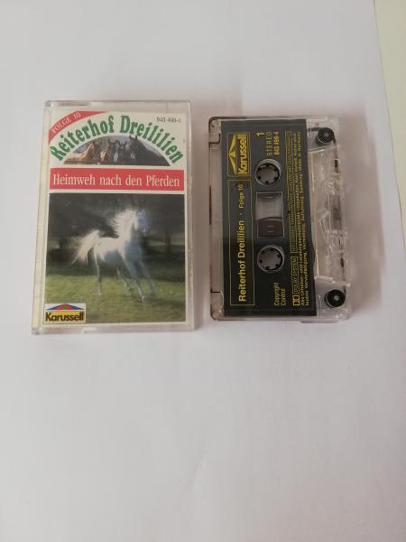 Reiterhof Dreililien Folge 10 Heimweh nach den Pferden Transparent 843 499-4 (Weiß Rotes Cover)