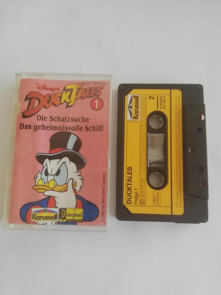 Duck Tales Folge 1 Die Schatzsuche/ Das geheimnisvolle Schiff 4-fach Schwarz geschraubt Schwarz mit Gelben Aufkleber 837 503-4