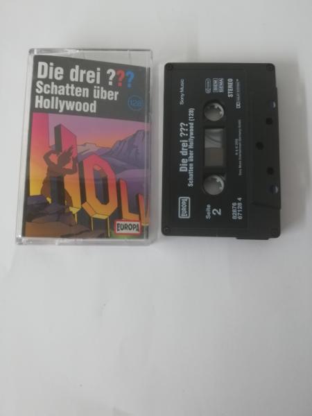 Die Drei Fragezeichen Folge 128 Schatten über Hollywood 5-fach Schwarz geschraubt Schwarz mit Weißen Druck 8287667128 4 Europa