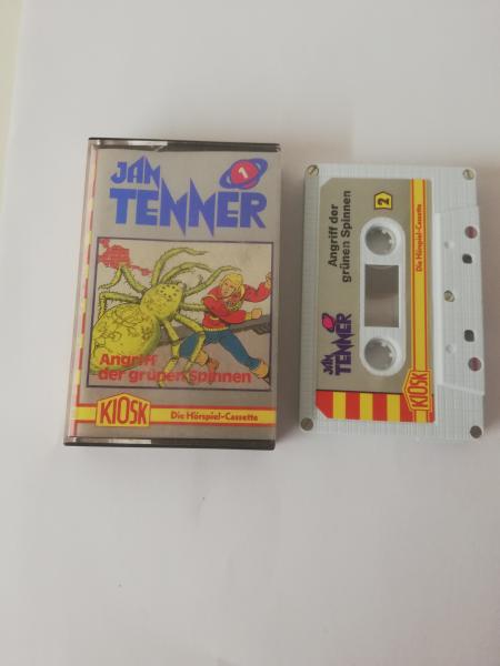 Jan Tenner Folge 1 Angriff der grünen Spinnen 5-fach Silber geschraubt Weiß mit Grauen Aufkleber 4.24565 CD Kiosk