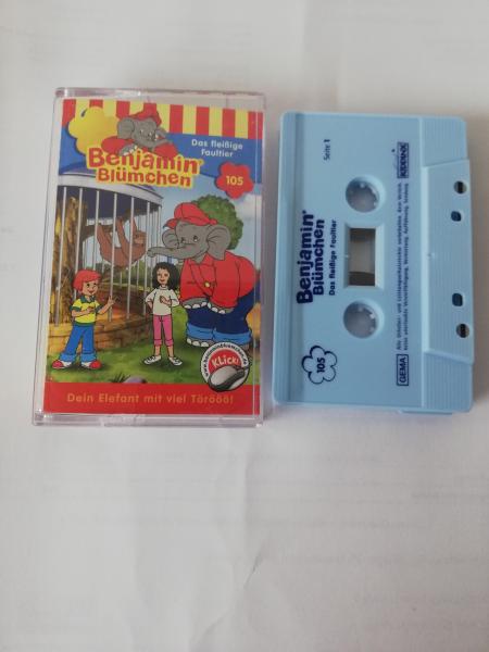 Benjamin Blümchen Folge 105 Das fleißige Faultier Weiß mit Blauen Druck 4.28505 Kiddinx
