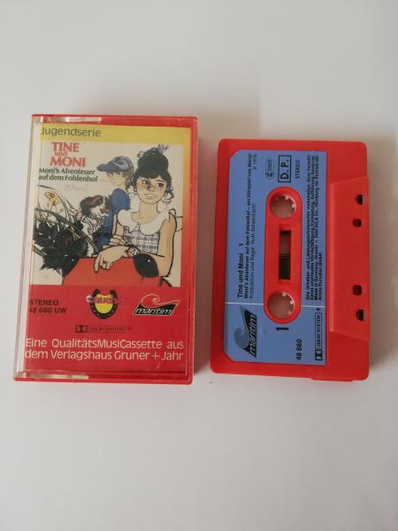 Tine und Moni Folge 1 Abenteuer auf dem Fohlenhof Rot mit Blauen Aufkleber 48660 UW Maritim