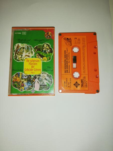 Die schönsten Märchen der Gebrüder Grimm Folge 2 4-fach Silber geschraubt Orange mit Orangen Aufkleber 4.21208 CD Telefunken