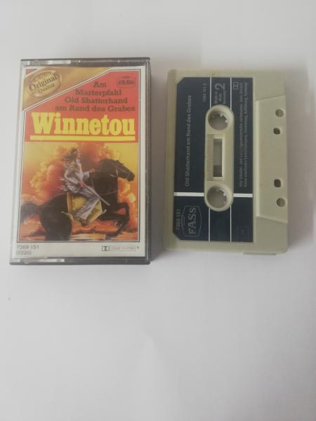 Winnetou Am Marterpfahl/Old Shatterhand am Rande des Grabes Grau Blauen Aufkleber 7269151 Fass