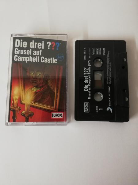 Die Drei Fragezeichen Folge 147 Grusel auf Campbell Castle Schwarz mit Weißen Druck 8869780147 4 Europa