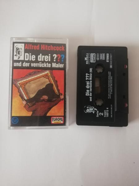 Die Drei Fragezeichen Folge 58 und der verrückte Maler Schwarz mit Weißen Druck 7432118512 4 Europa (Schriftzug Logo fehlt) Europa