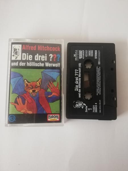 Die Drei Fragezeichen Folge 43 und der höllische Werwolf Schwarz mit Weißen Druck 7432138843 4 Europa