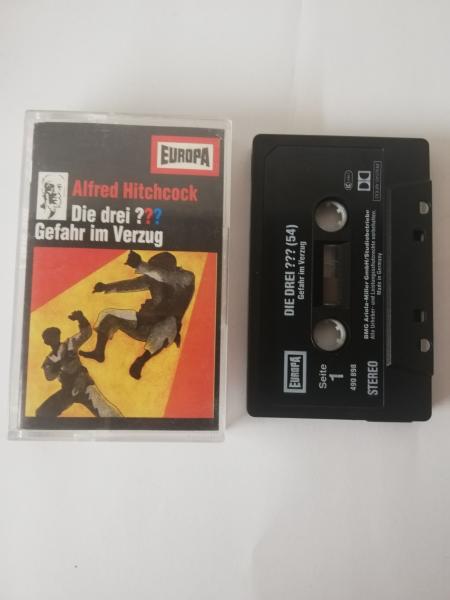 Die Drei Fragezeichen Folge 54 Gefahr im Verzug Schwarz mit Weißen Druck 490-898-209 Europa