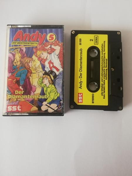 Andy der Meisterdetektiv Folge 5 Der Diamantenraub 5-fach Silber geschraubt Schwarz mit Gelben Aufkleber 30339 SST