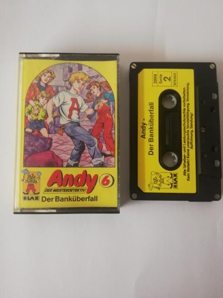 Andy der Meisterdetektiv Folge 6 Der Bankübeerfall 5-fach Silber geschraubt Schwarz mit Gelben Aufkleber 2869