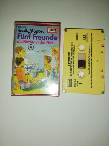 Fünf Freunde Folge 4 als Retter in der Not 4-fach Silber Geschraubt Gelb 515643.2 (Blau Oranges Cover)