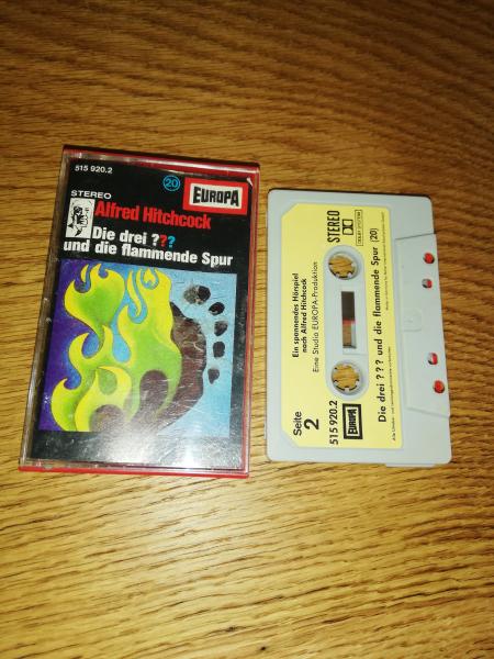 Die Drei Fragezeichen Folge 20 und die flammende Grau mit Gelben Aufkleber 515920.2 Europa