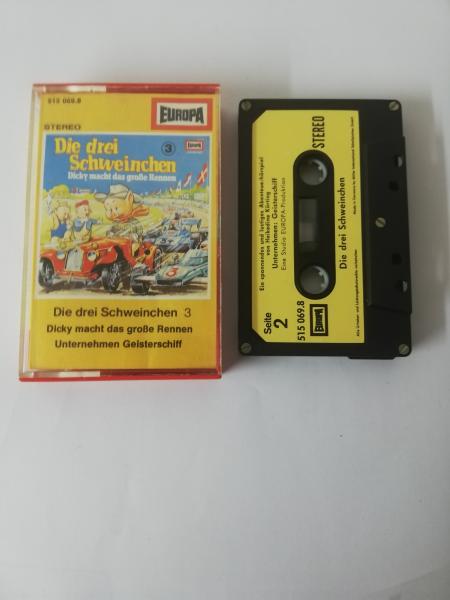 Die drei Schweinchen 3 Dicky macht das große Rennen/Unternehmen Geisterschiff 5-fach Silber geschraubt Schwarz mit Beigen Aufkleber 515069.8 Europa