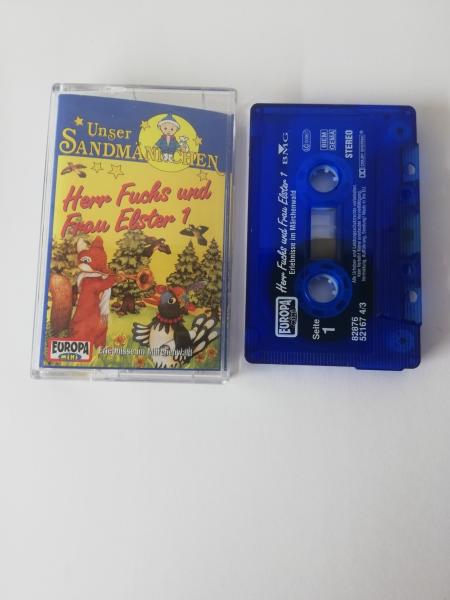 Unser Sandmännchen Herr Fuchs und Frau Elster Blau Transparent mit Weißen Druck 8287652167 4/3 Europa