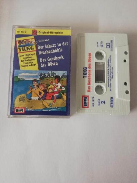 TKKG Doppelfolge Der Schatz in der Drachenhöhle/Das Geschenk des Bösen Weiß Blau Rot 514487.6 Europa