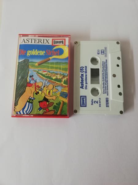 Asterix Folge 5 Die Goldene Sichel 5-fach Silber geschraubt Weiß mit Blauen Druck 515871.0 Europa