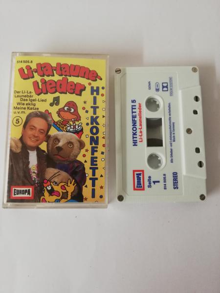 Li-La-Laune-Lieder Folge 5 Hitkonfetti 5-fach Silber geschraubt Weiß mit Rot Blauen Druck 514505.8 Europa