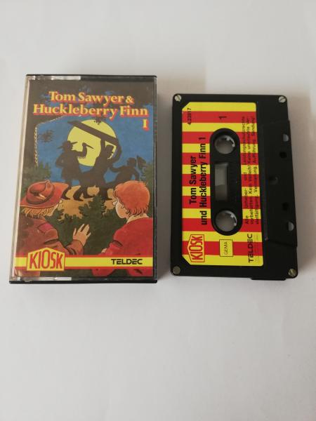 Tom Sawyer & Huckleberry Finn Folge 1 4-fach Silber geschraubt Schwarz mit Rot Gelben Aufkleber 4.23917 CD Teldec