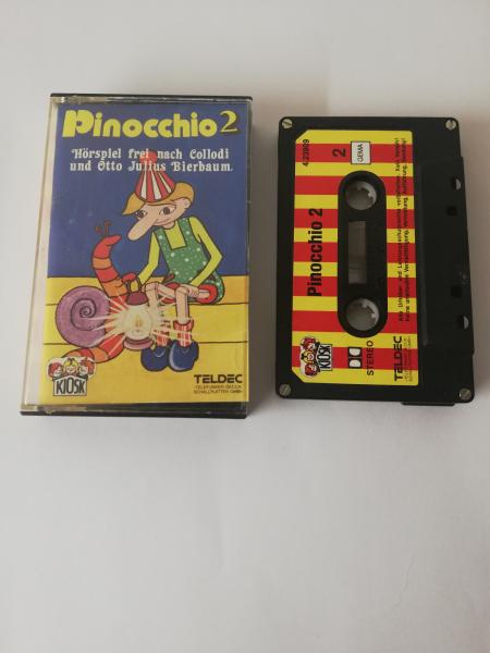 Pinocchio 2 4-fach Silber geschraubt Schwarz mit Rot-Gelben Aufkleber 4.23909 CD Kiosk Teldec