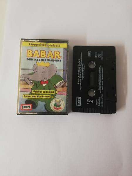 Babar der kleine Elefant Doppelfolge 1/2 Wettflug zum Mond/Andre, der Musikclown Schwarz mit Weißen Druck 487041 Club Edition Europa