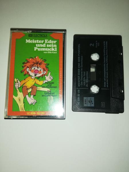 Pumuckl und das Festessen/Das Gespenst im Gartenhaus Schwarz mit Weißen Druck 1C228-32170 EMI Columbia