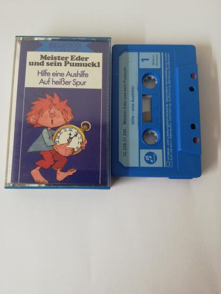 Pumuckl Hilfe eine Aushilfe/Auf heißer Spur Blau mit Blauen Aufkleber 1C228-31295 EMI Electrola Columbia