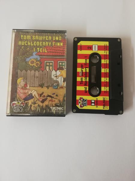 Tom Sawyer & Huckleberry Finn 1.Teil 4-fach Silber geschraubt Schwarz mit Rot Gelben Aufkleber 4.23917 CD Kiosk Teldec