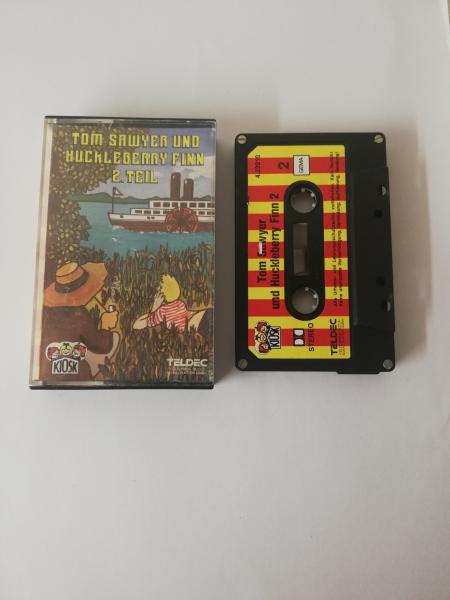 Tom Sawyer & Huckleberry Finn 2.Teil 4-fach Silber geschraubt Schwarz mit Rot Gelben Aufkleber 4.23918 CD Kiosk Teldec