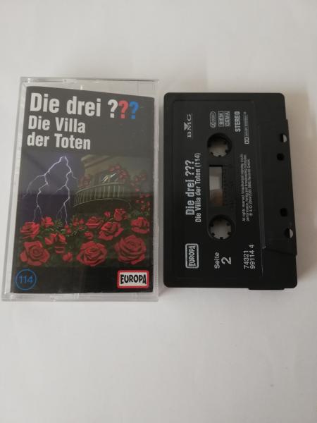 Die Drei Fragezeichen Folge 114 Die Villa der Toten Schwarz 7432199114 4(Schriftzug Logo fehlt)