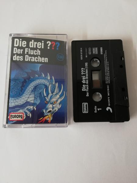 Die Drei Fragezeichen Folge 130 Der Fluch des Drachen Schwarz mit Weißen Druck 8287667130 4 Europa