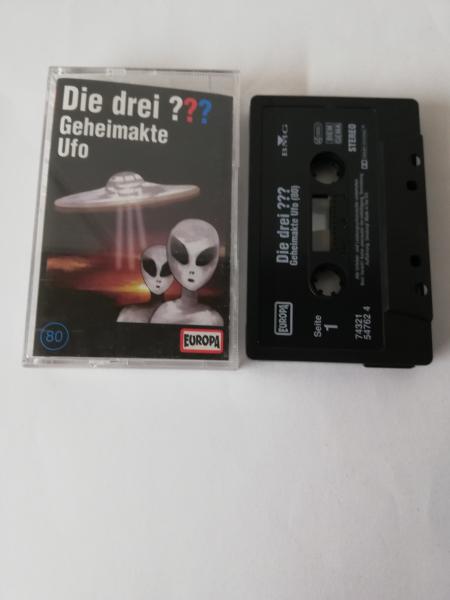 Die Drei Fragezeichen Folge 80 Geheimakte Ufo Schwarz 7432154762 4 (Schriftzug Logo fehlt)