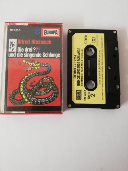 Die Drei Fragezeichen Folge 25 und die singende Schlange 5-fach Silber geschraubt Schwarz mit Gelben Aufkleber 515925.3