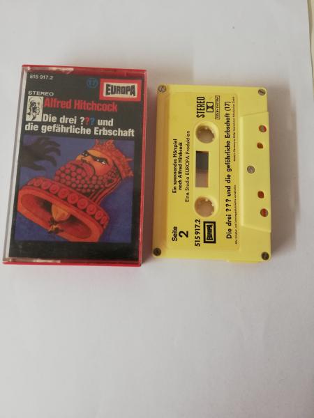 Die Drei Fragezeichen Folge 17 und die gefährliche Erbschaft 5-fach Silber geschraubt Gelb mit Gelben Aufkleber 515917.2 Europa(Schrauben auf Seite 2)